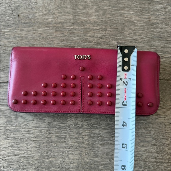 Tod’s Leather Continental Wallet – Burgundy - Picture 16 of 16